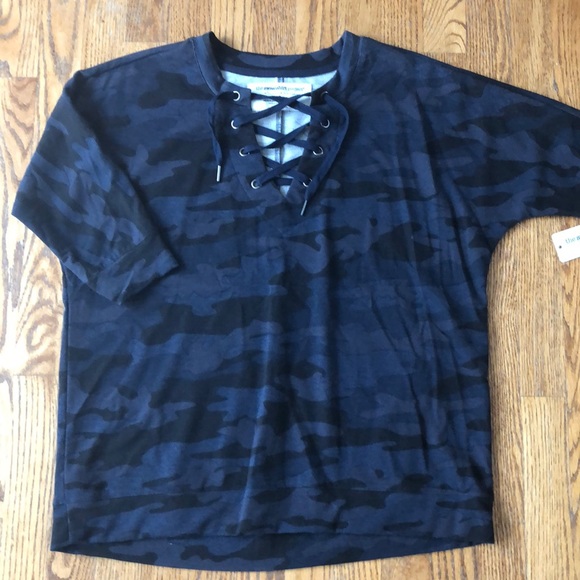 French Laundry Tops - French Laundry lace up shirt